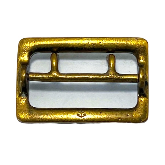 Vintage Sam Brown Police Brass Double Bar Belt Buckle With Anchor Stamp - Picture 1 of 5